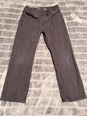 Boy’s - Old Navy Straight Built-In Tough Black Jeans Size 6 Adjustable Waist